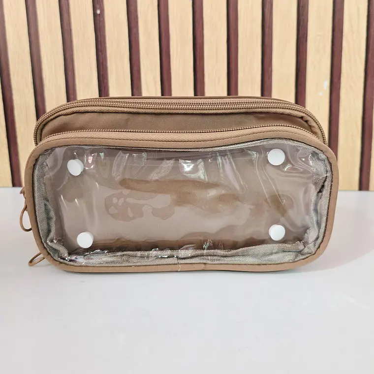 LAPICERA TRANSPARENTE CON 3 CIERRES MOD# 5