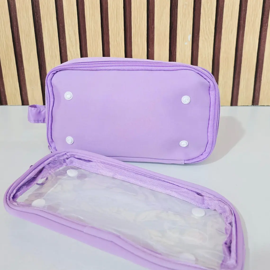 LAPICERA TRANSPARENTE CON 3 CIERRES MOD# 9