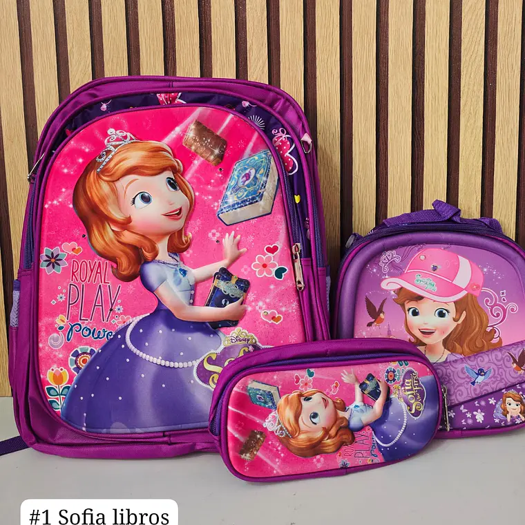 COMBO MOCHILA PARA PRIMARIA VARIOS PERSONAJES MOD# WN-112 1