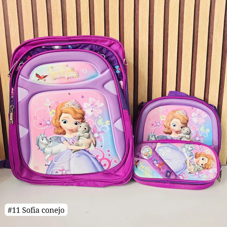 COMBO MOCHILA PARA PRIMARIA VARIOS PERSONAJES MOD# WN-112 11