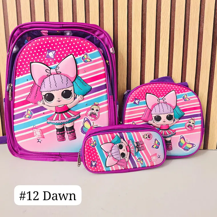 COMBO MOCHILA PARA PRIMARIA VARIOS PERSONAJES MOD# WN-112 12