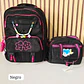 MOCHILA JUVENIL CON COLGANTE FLOR Y PULSERA MOD# S-8004-1🥰 - Miniatura 6