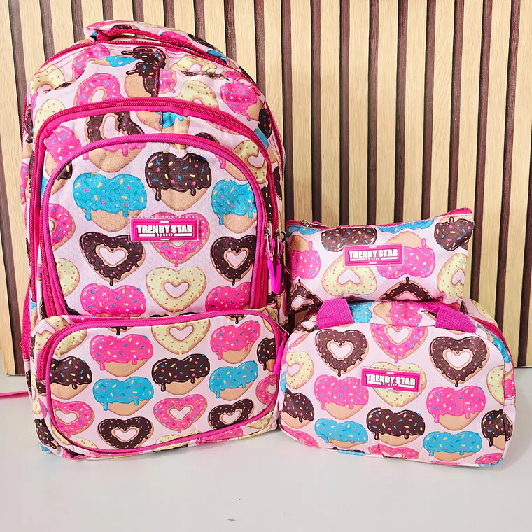 COMBO MOCHILA TRENDY JUVENIL VARIOS DISEÑOS MOELO# 2024 (varios) 5