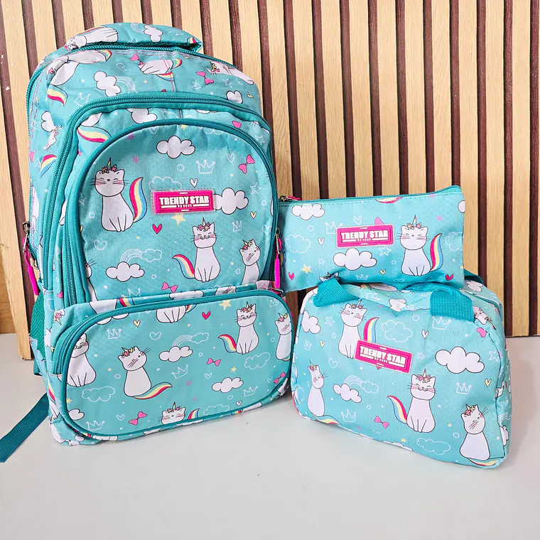 COMBO MOCHILA TRENDY JUVENIL VARIOS DISEÑOS MOELO# 2024 (varios) 6