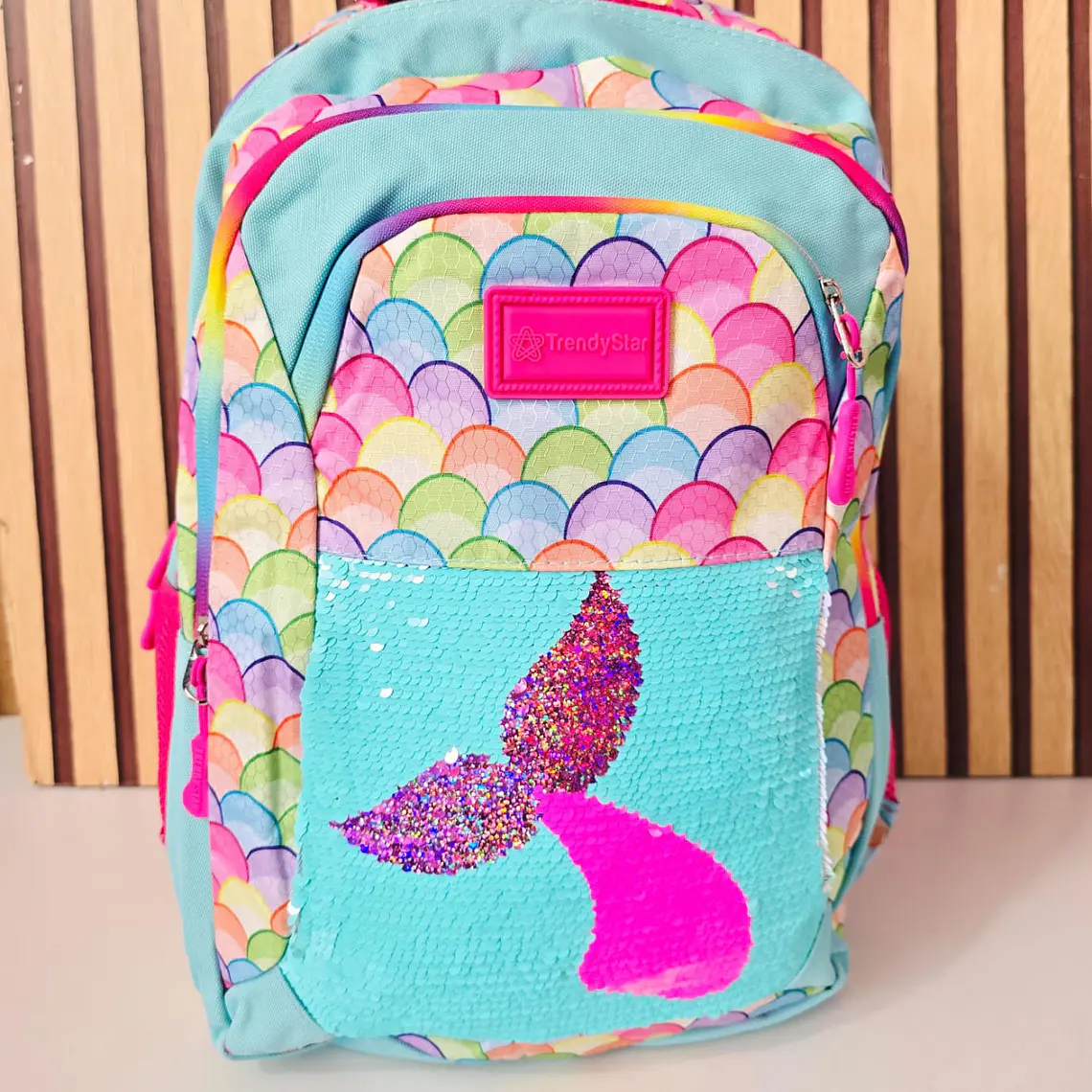 COMBO MOCHILA PREMIUM DE 3PZ TRENDY STAR LENTEJUELA REVERSIBLE MOD# 30201 (varios) 7