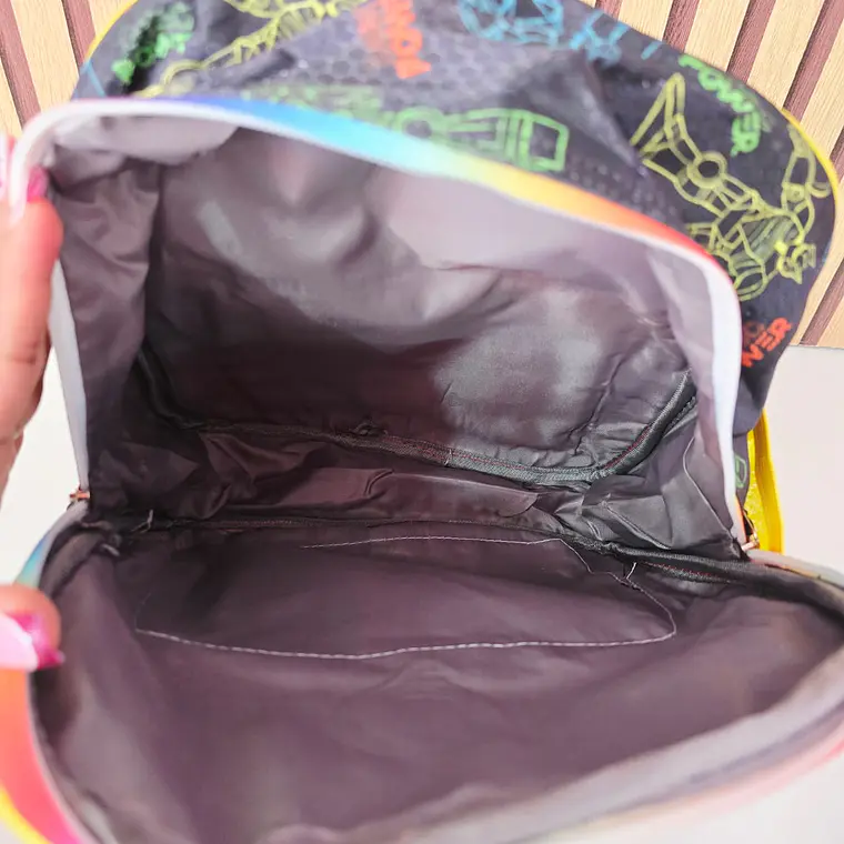 MOCHILA KINDER LENTEJUELAS  REVERSIBLE TRENDY STAR MOD# 30202a ó 30202b 15
