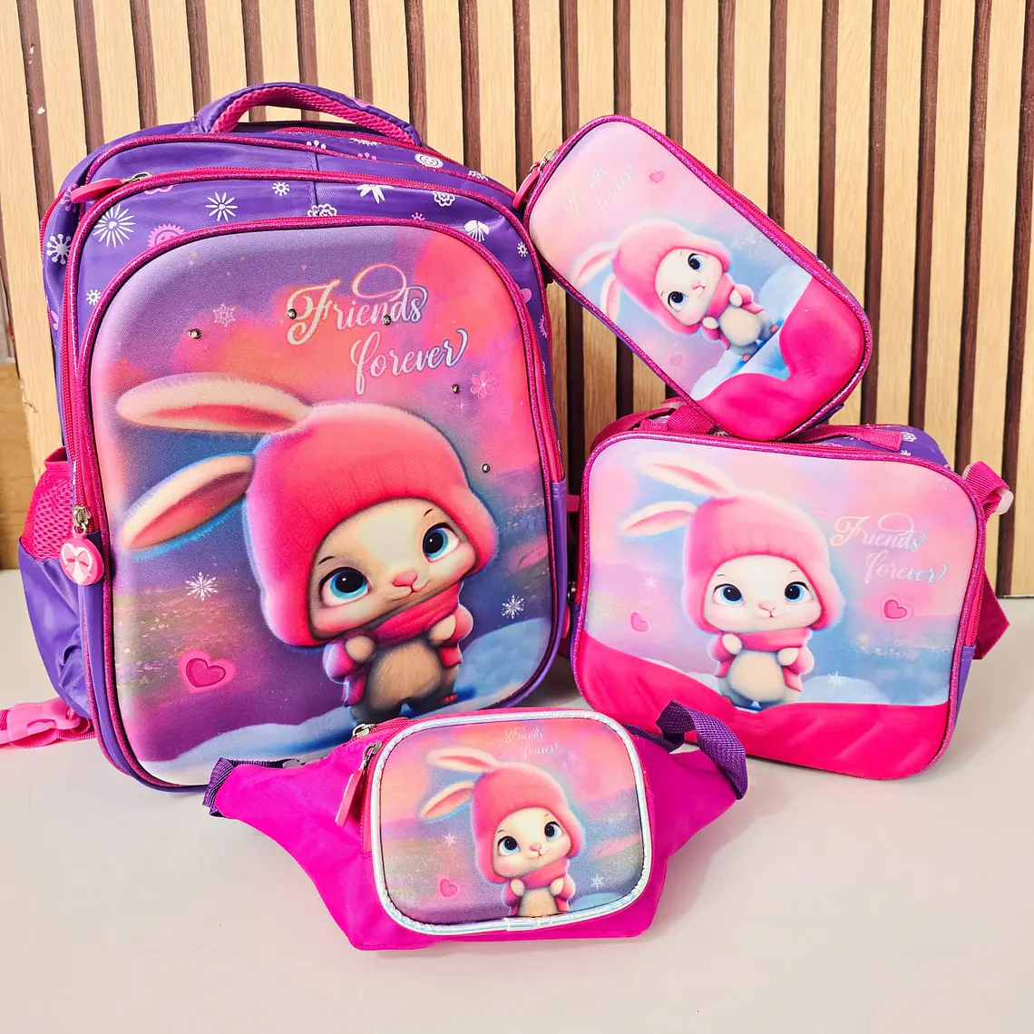 COMBO MOCHILA DE 4PZ PRIMARIA CON LUZ Y MUSICA DISNEY MOD# CAR4-03 2