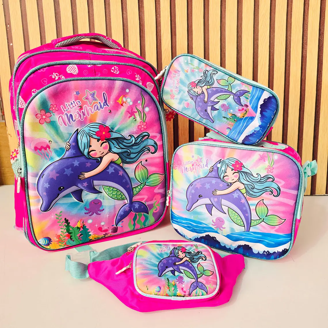 COMBO MOCHILA DE 4PZ PRIMARIA CON LUZ Y MUSICA DISNEY MOD# CAR4-03 3