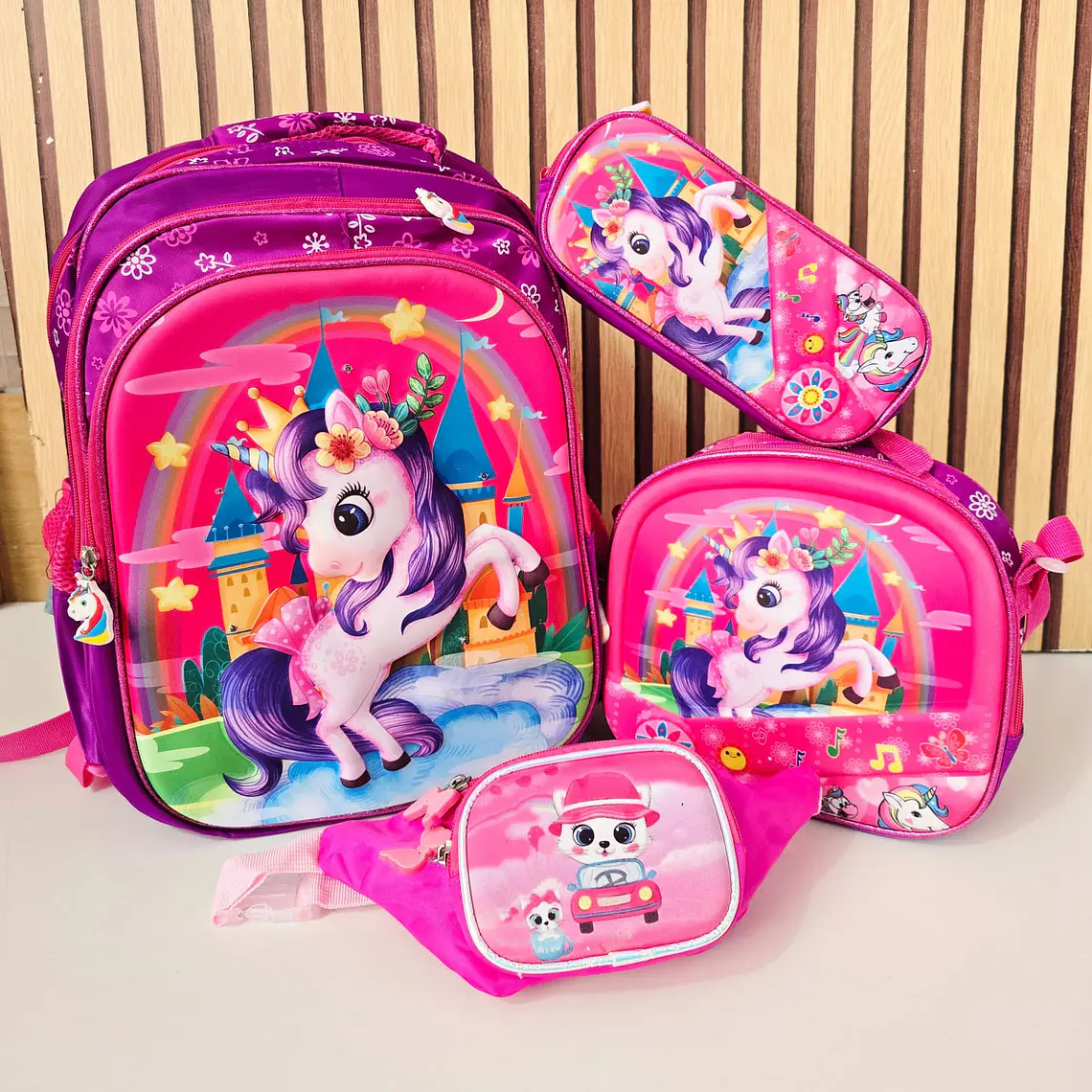COMBO MOCHILA DE 4PZ PRIMARIA CON LUZ Y MUSICA DISNEY MOD# CAR4-03 6
