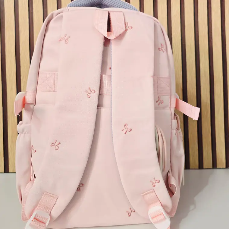 MOCHILA JUVENIL CON MONEDERITO Y ENCAJE (MOÑOS) MOD# 6925 8