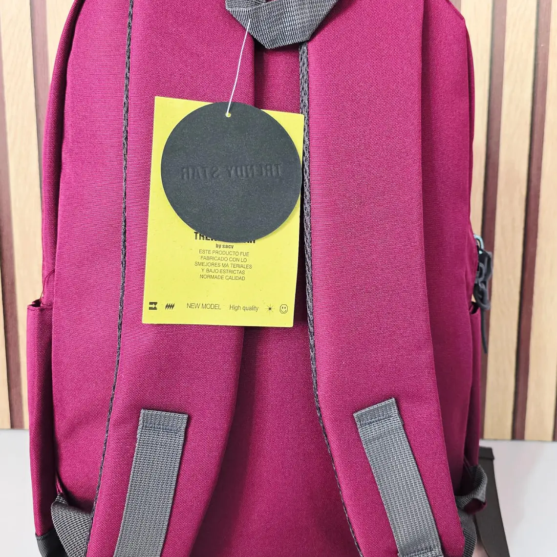 MOCHILA JUVENIL TRENDY STAR (VINO) MOD# 2018 3