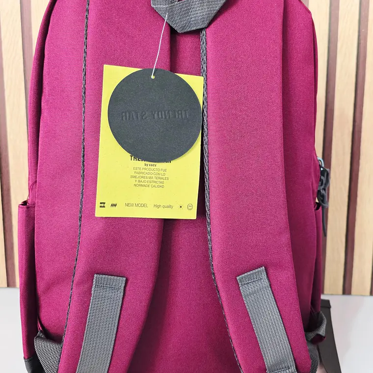 MOCHILA JUVENIL TRENDY STAR (VINO) MOD# 2018 3