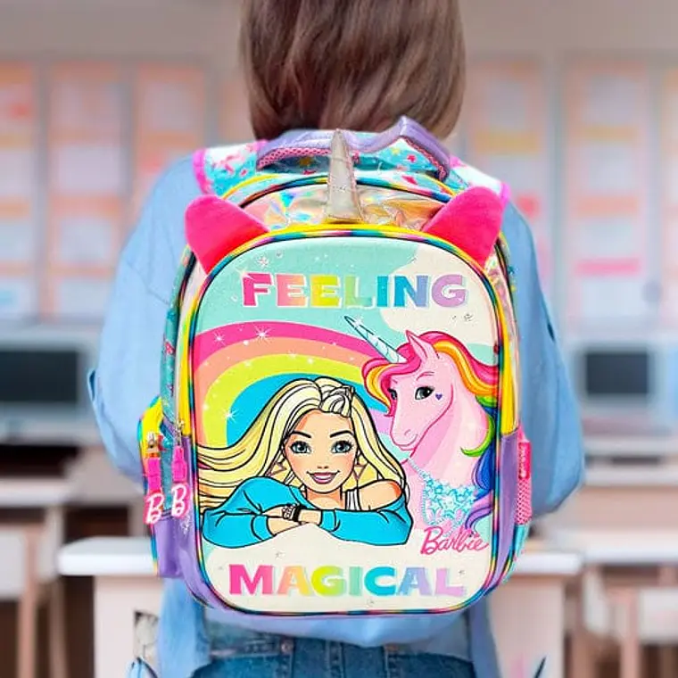 MOCHILA ORIGINAL BARBIE UNICORNIO  RUZ PRIMARIA MOD# BP141A 2