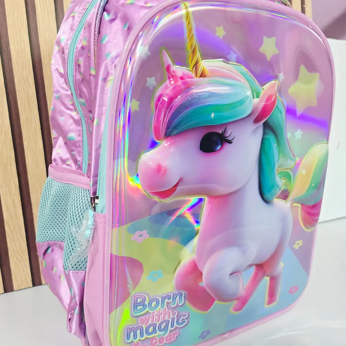 MOCHILA PRIMARIA OCON LUZ ORIGINAL X-GEAR  UNICORNIO  MOD# FX619 2