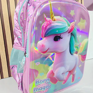MOCHILA PRIMARIA OCON LUZ ORIGINAL X-GEAR  UNICORNIO  MOD# FX619
