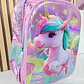MOCHILA PRIMARIA OCON LUZ ORIGINAL X-GEAR  UNICORNIO  MOD# FX619 - Miniatura 2