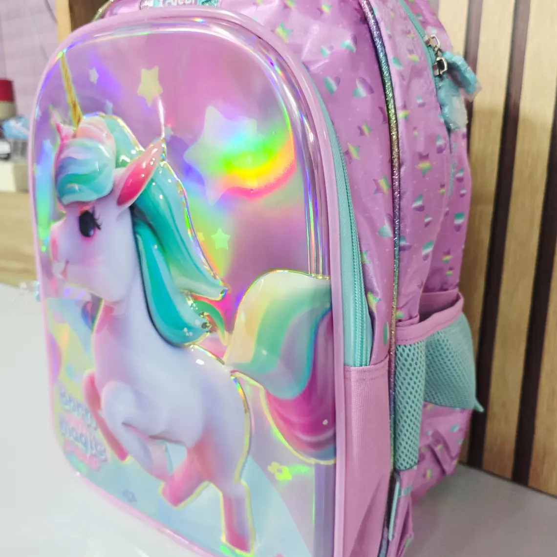 MOCHILA PRIMARIA OCON LUZ ORIGINAL X-GEAR  UNICORNIO  MOD# FX619 3