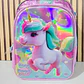 MOCHILA PRIMARIA OCON LUZ ORIGINAL X-GEAR  UNICORNIO  MOD# FX619 - Miniatura 4