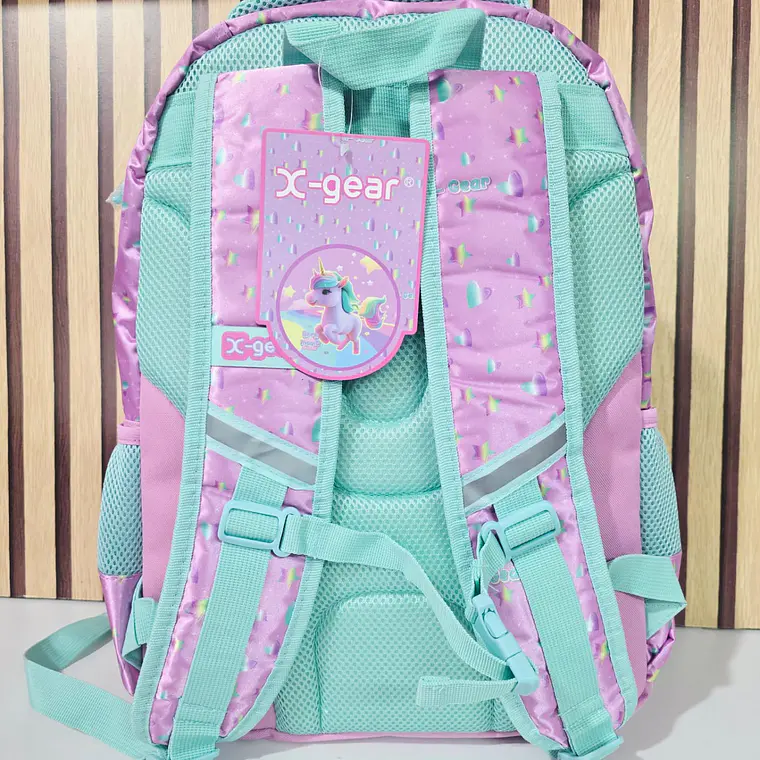 MOCHILA PRIMARIA OCON LUZ ORIGINAL X-GEAR  UNICORNIO  MOD# FX619 5