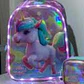 MOCHILA PRIMARIA OCON LUZ ORIGINAL X-GEAR  UNICORNIO  MOD# FX619 - Miniatura 6