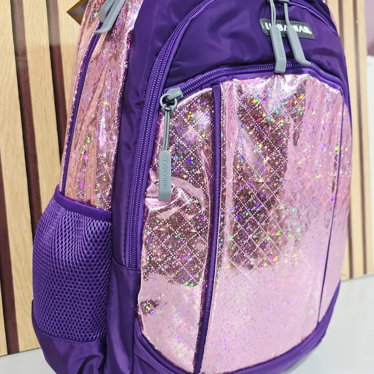 MOCHILA ORIGINAL JUVENIL URBANIA  MORADA MOD# 5186 3