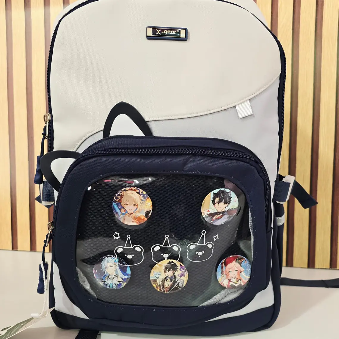 MOCHILA ORIGINAL X-GEAR JUVENIL  GATO PINES  MOD# XF724 3