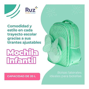 MOCHILA PRIMARIA ORIGINAL MINNIE VERDE    RUZ  MOD# 182292