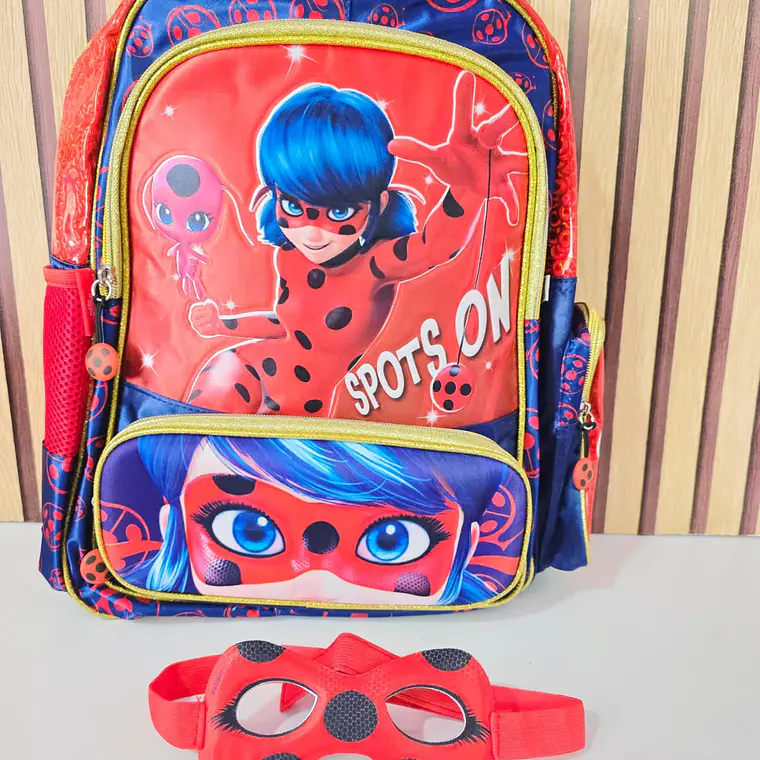 MOCHILA ORIGINAL LADY BUG  CON ANTIFAZ FOTORAMA PRIMARIA  SPOT ON MOD# LB30A60BP 1