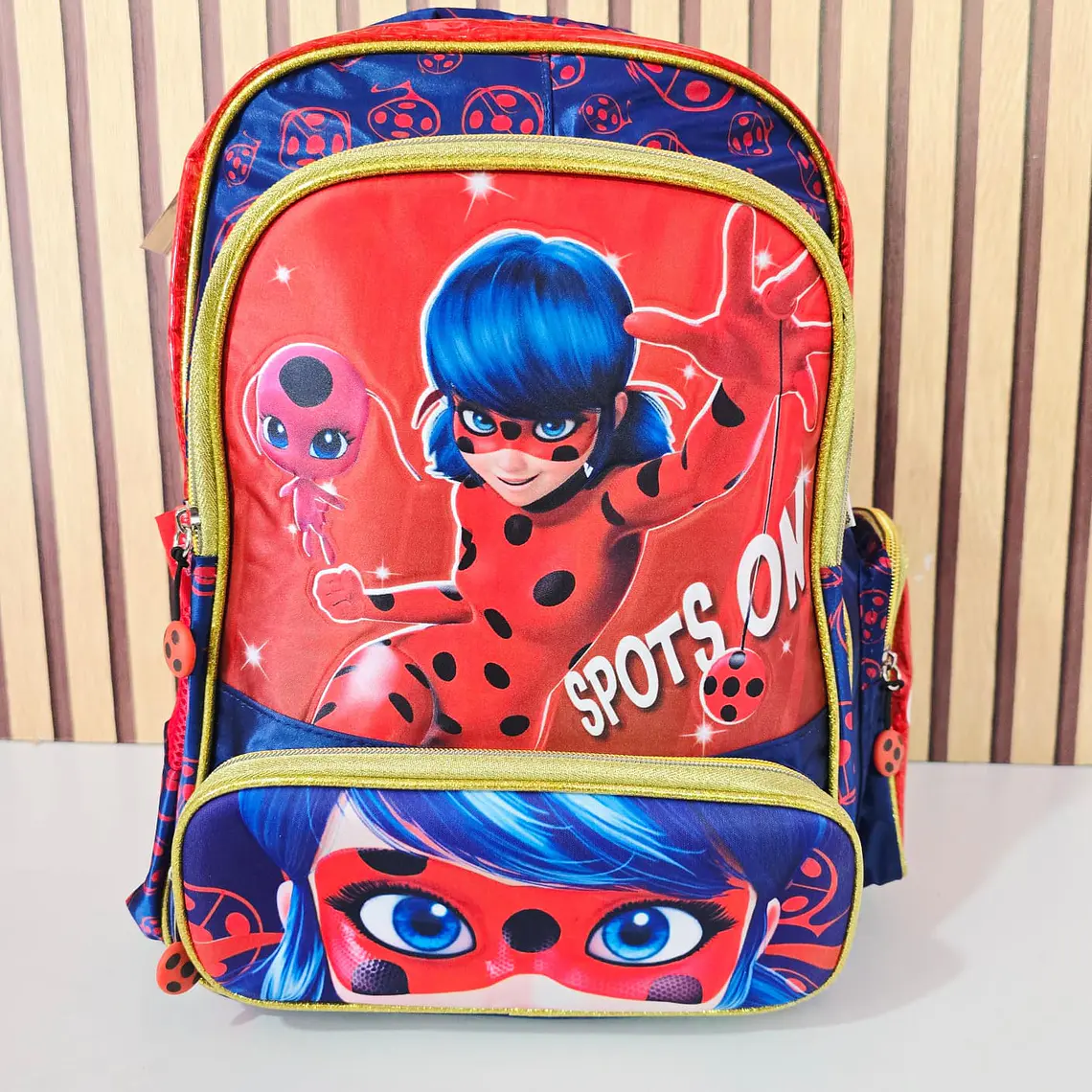 MOCHILA ORIGINAL LADY BUG  CON ANTIFAZ FOTORAMA PRIMARIA  SPOT ON MOD# LB30A60BP 2
