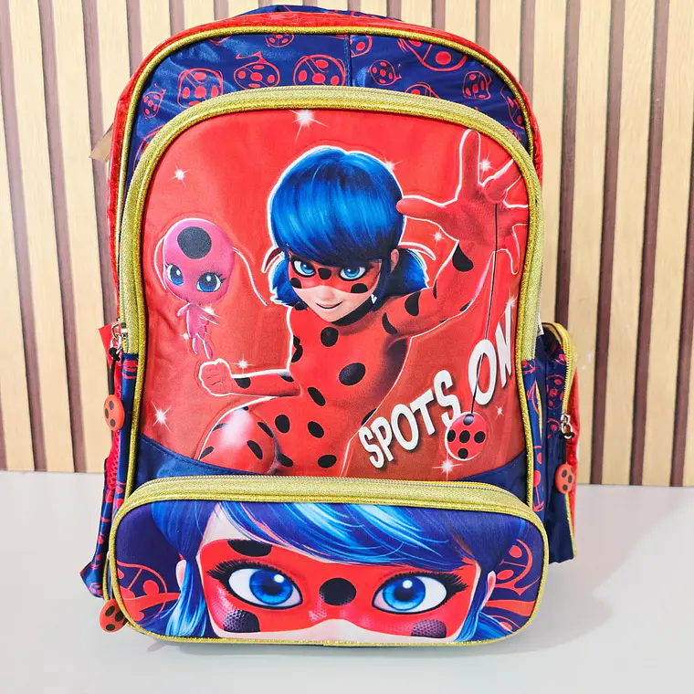 MOCHILA ORIGINAL LADY BUG  CON ANTIFAZ FOTORAMA PRIMARIA  SPOT ON MOD# LB30A60BP 2