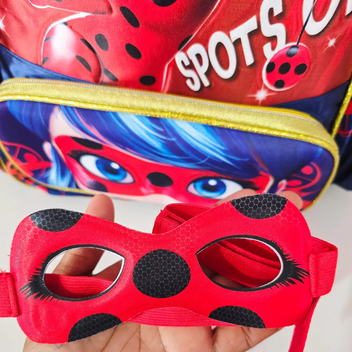 MOCHILA ORIGINAL LADY BUG  CON ANTIFAZ FOTORAMA PRIMARIA  SPOT ON MOD# LB30A60BP 4