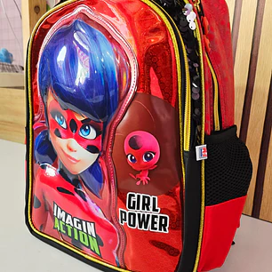 MOCHILA ORIGINAL LADY BUG  CON SONIDO Y LUZ FOTORAMA PRIMARIA MOD# LB016A34BP