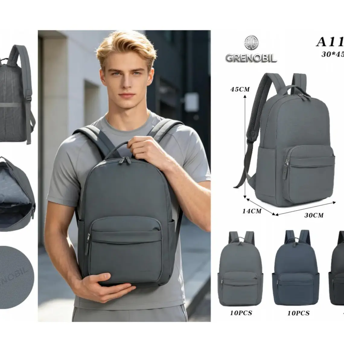 MOCHILA GRENOBIL CABALLERO MOD# A11273 1