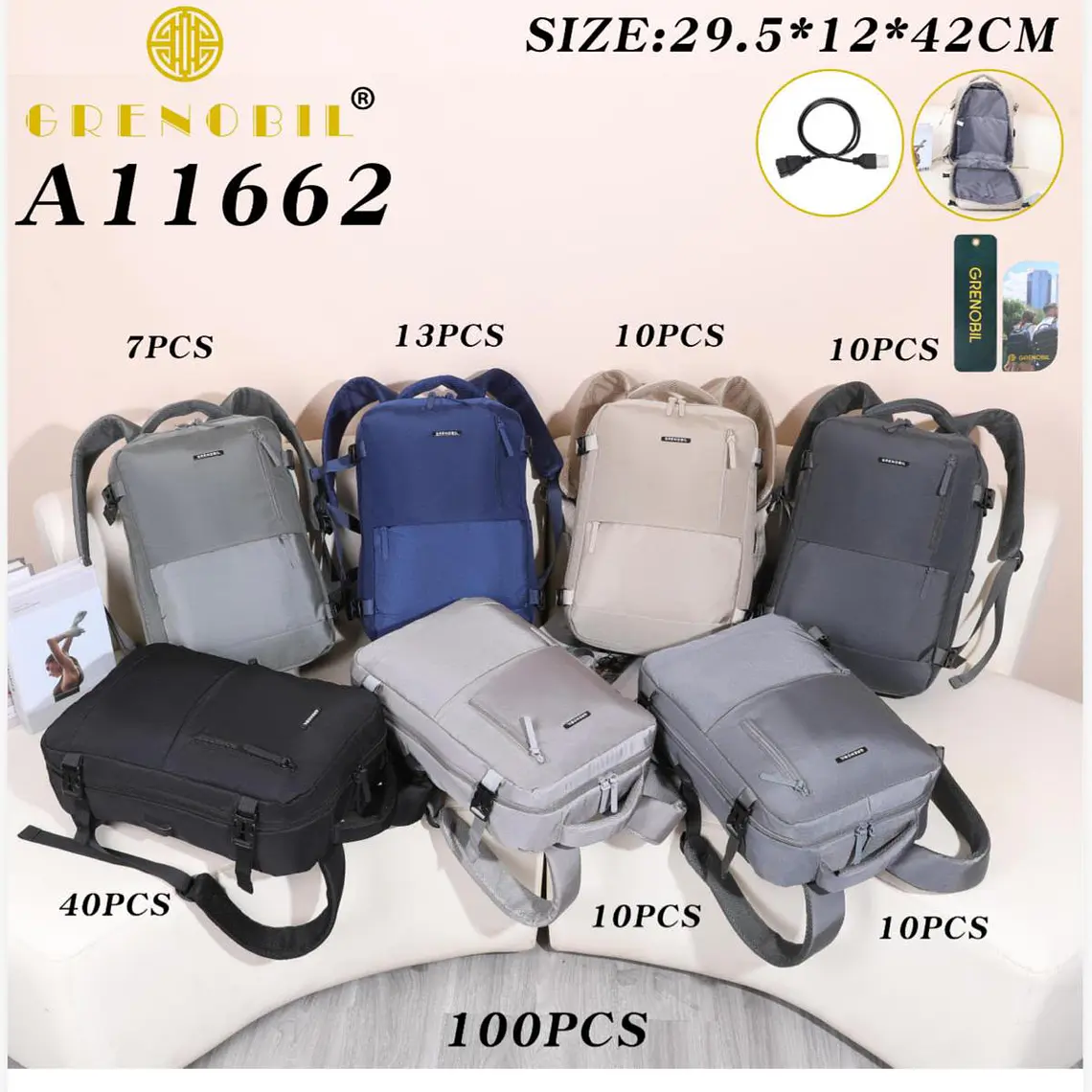 MOCHILA GRENOBIL CABALLERO MOD# A11662 1