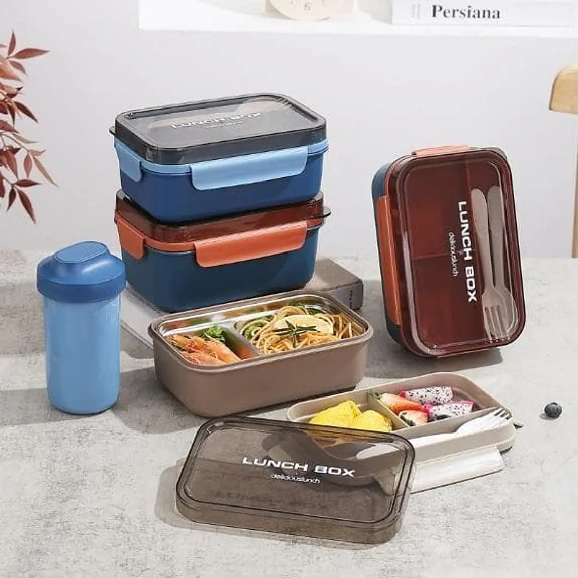 TUPPER PARA ALIMENTOS CON INTERIOR ACERO INOXIDABLE MOD # 6529A 1