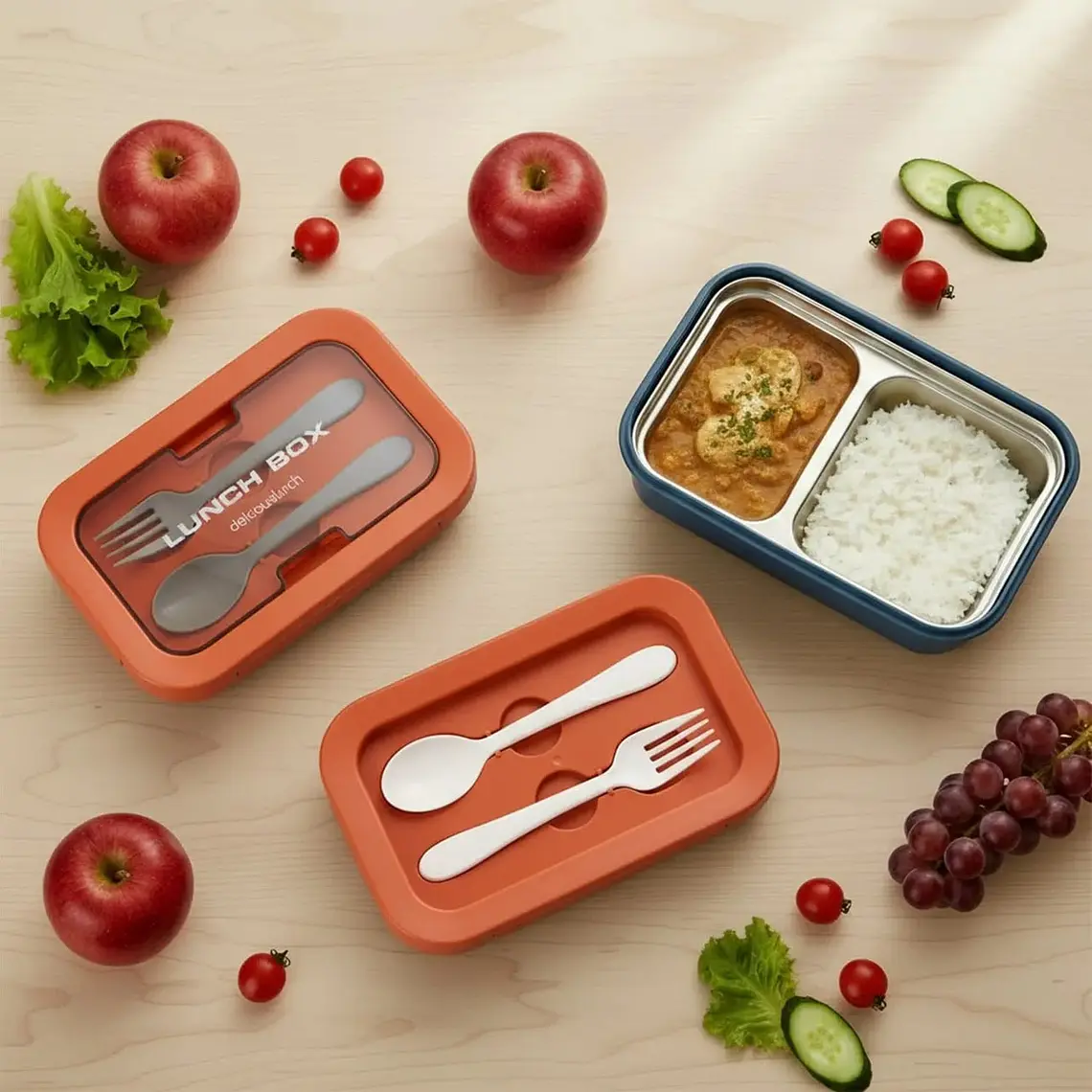 TUPPER PARA ALIMENTOS CON INTERIOR ACERO INOXIDABLE MOD # 6529A 7
