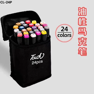 SET DE 24 PLUMONES TOUCH DOBLE PUNTA MOD# CL-24P✨