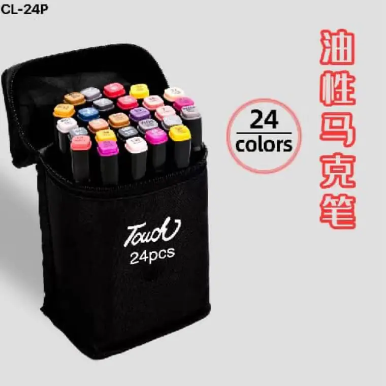 SET DE 24 PLUMONES TOUCH DOBLE PUNTA MOD# CL-24P✨ 1