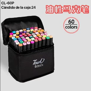 SET DE 60 PLUMONES TOUCH DOBLE PUNTA MOD# CL-60P✨