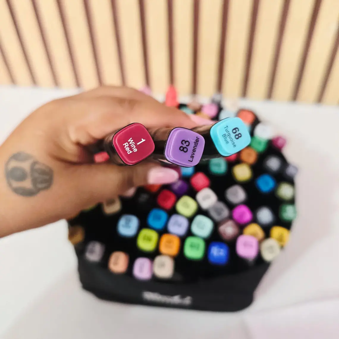 SET DE 100 PLUMONES TOUCH DOBLE PUNTA MOD# CL-100P✨ 4