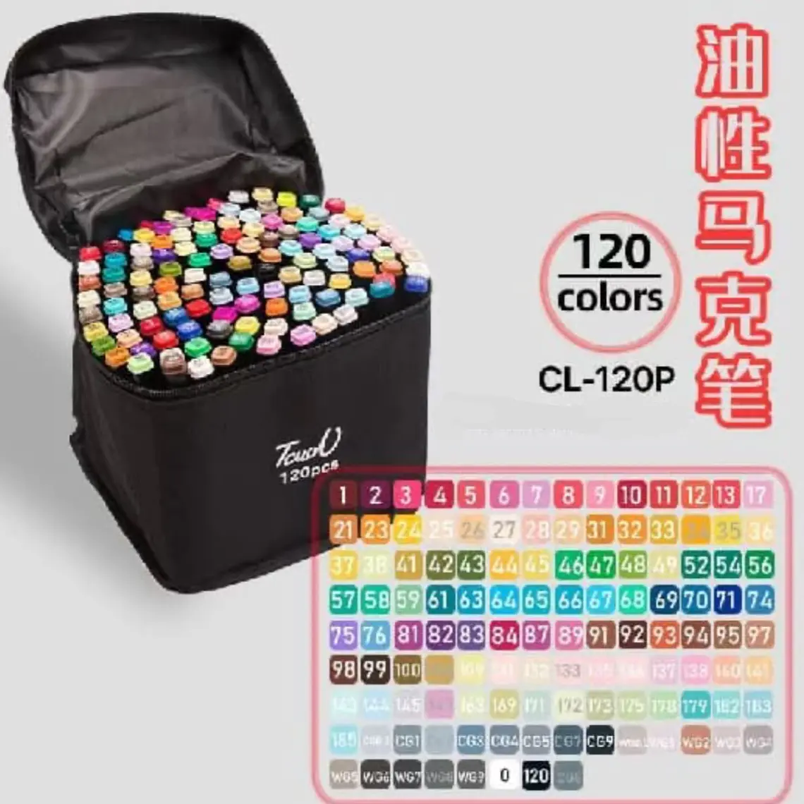 SET DE 120 PLUMONES TOUCH DOBLE PUNTA MOD# CL-120P✨ 1