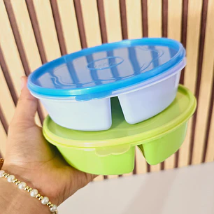 TUPPER ECONÓMICO 500ML TRES COMPARTIMENTOS MOD# S/M