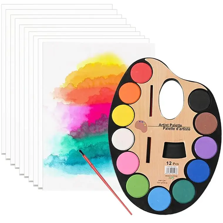 🎨PALETA DE ACUARELA 12 COLORES MOD# B-9005YH 3
