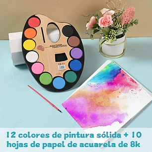🎨PALETA DE ACUARELA 12 COLORES MOD# B-9005YH