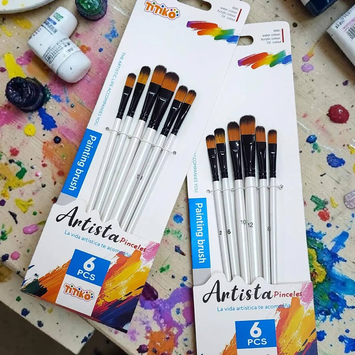 SET DE 6 PINCELES ARTISTA MOD#B-9011YH 1