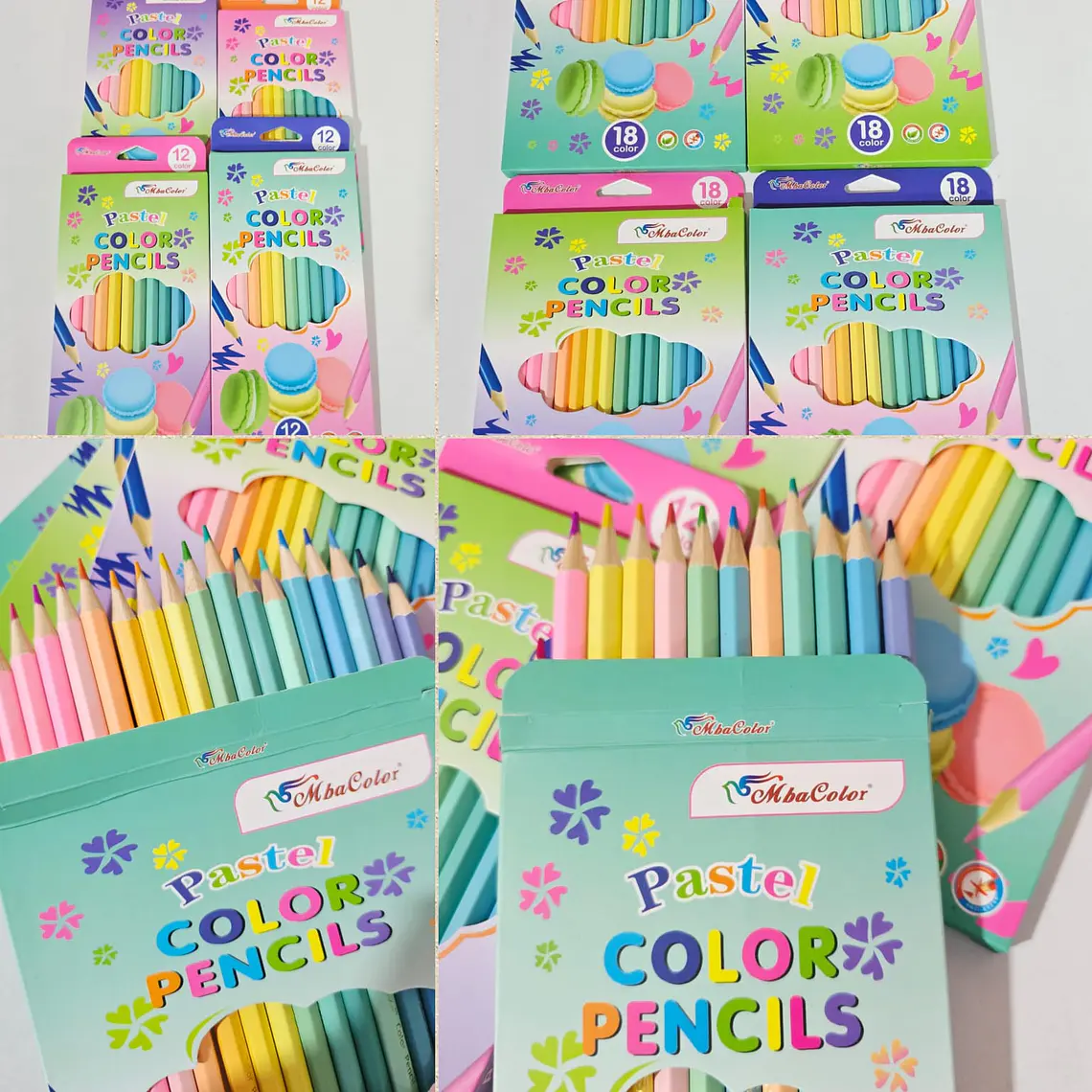 (COLORES) PASTEL COLOR PENCILS MOD# B-0010Q Y 11Q 1