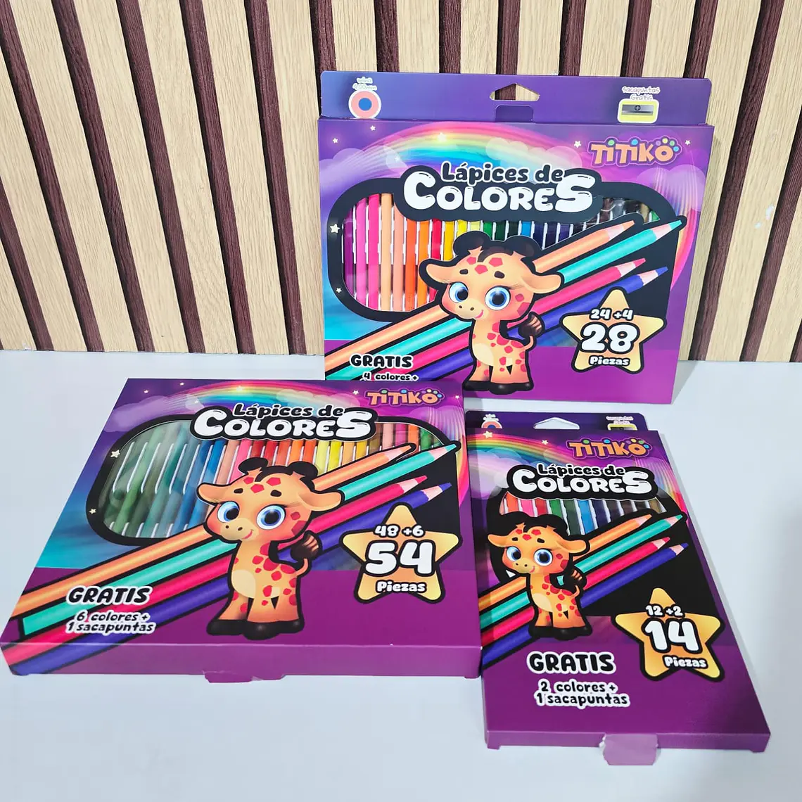 CAJITA MORADA CON COLORES (JIRAFA) 🦒 MOD# TK-0219Q, 16Q, 17Q 1