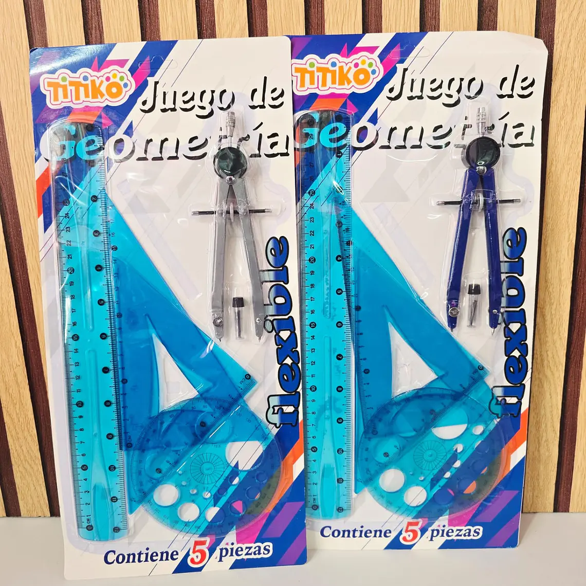 JUEGO GEOMÉTRICO AZUL (5 PIEZAS) MOD# TK-706C 1