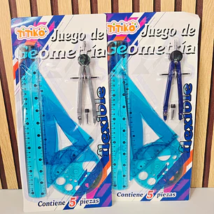 JUEGO GEOMÉTRICO AZUL (5 PIEZAS) MOD# TK-706C