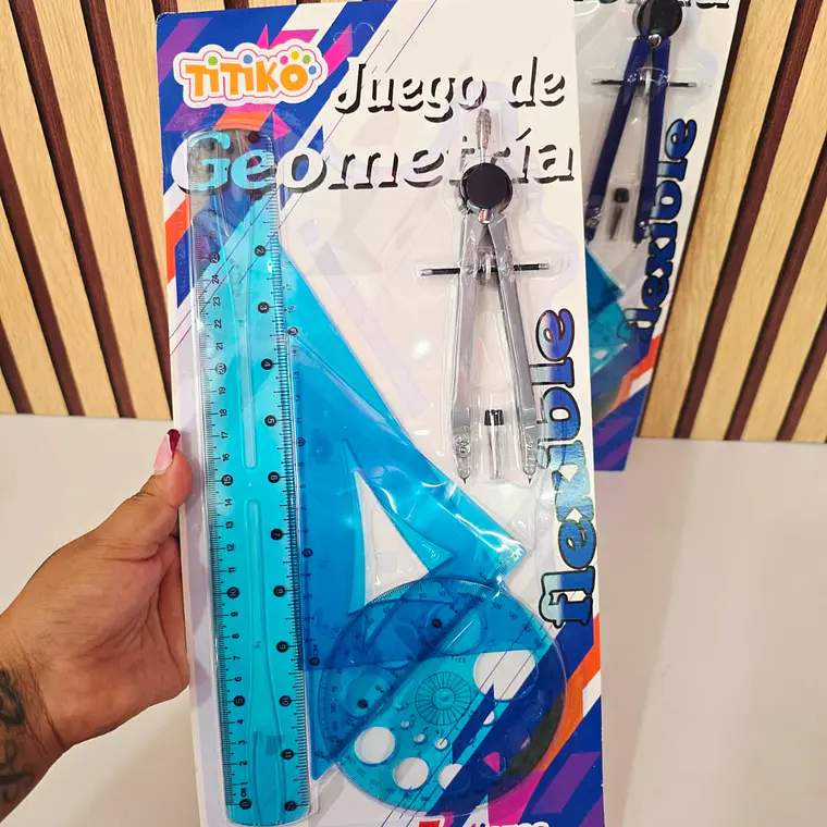 JUEGO GEOMÉTRICO AZUL (5 PIEZAS) MOD# TK-706C 2